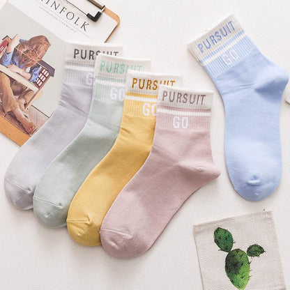 Cute Brown Striped Couple Socks - Cozy Autumn & Winter Essentials - Buy Center
