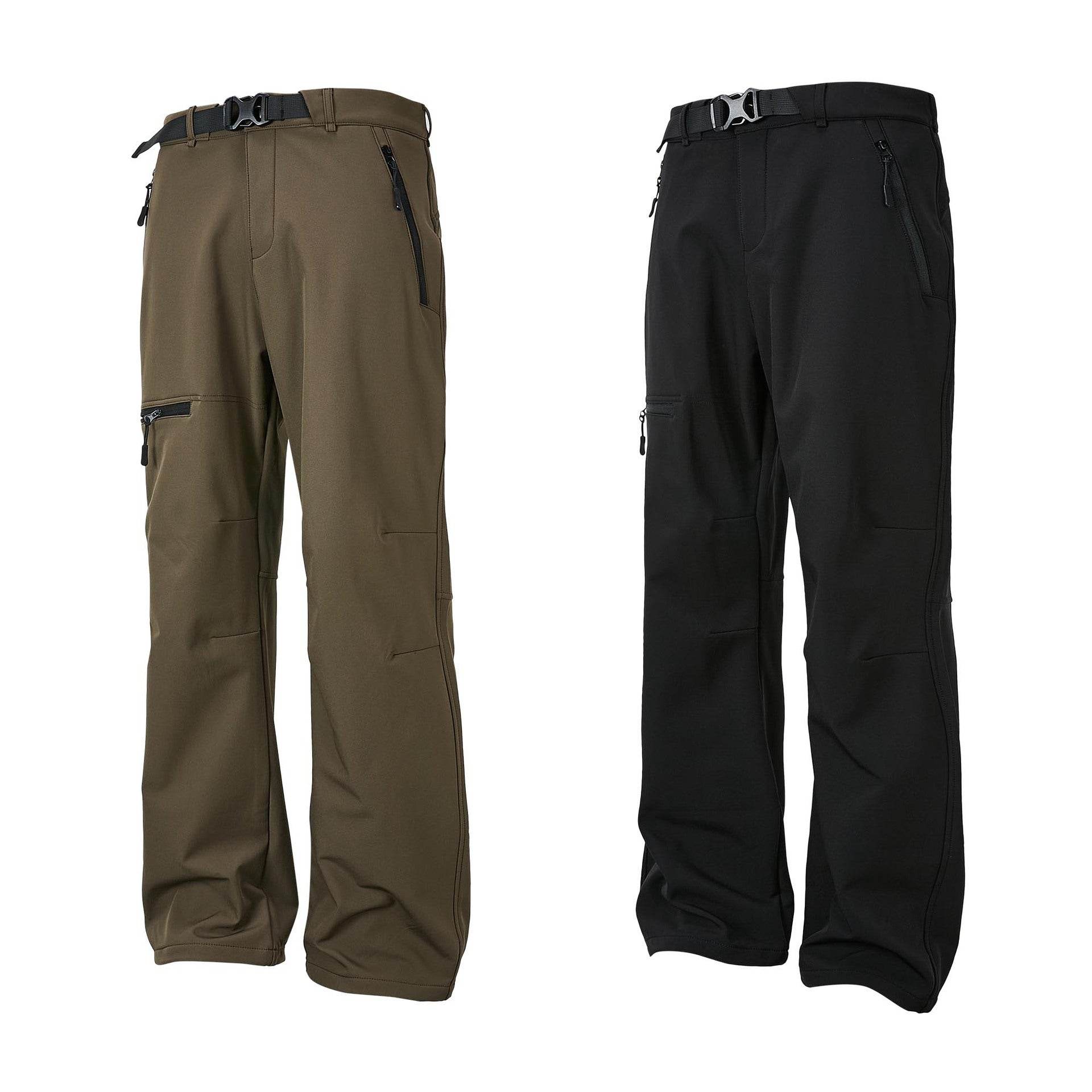 Fleece-Lined Casual Trousers - Mid Waist, Loose Fit for Winter Comfort - Buy Center