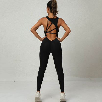 Buycenter Women's One-Piece Sleeveless Yoga Jumpsuit - Comfortable & Stylish - Buy Center