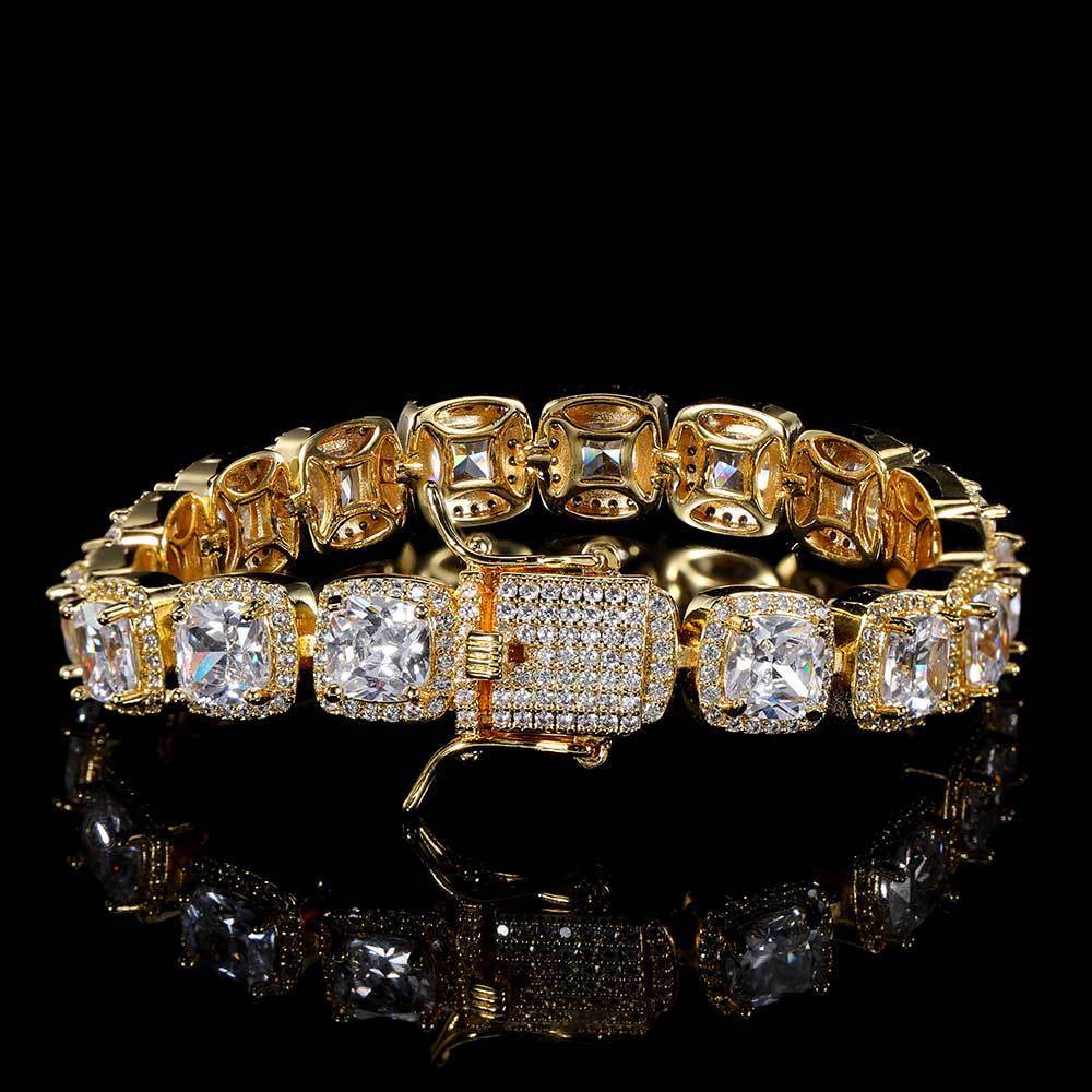 Buycenter 10mm Men's Rock Candy Bracelet - Copper Micro Inlay Zircon - Buy Center