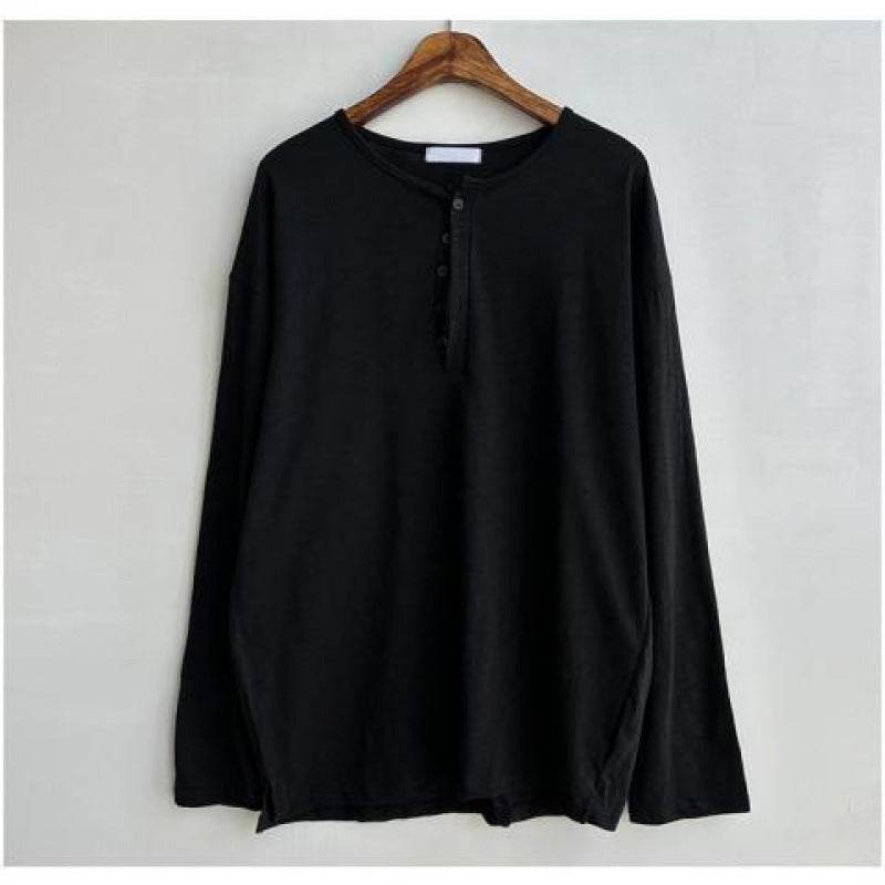 Plus Size Men's Long Sleeve Shirt - Retro Style, Loose Fit Comfort - Buy Center