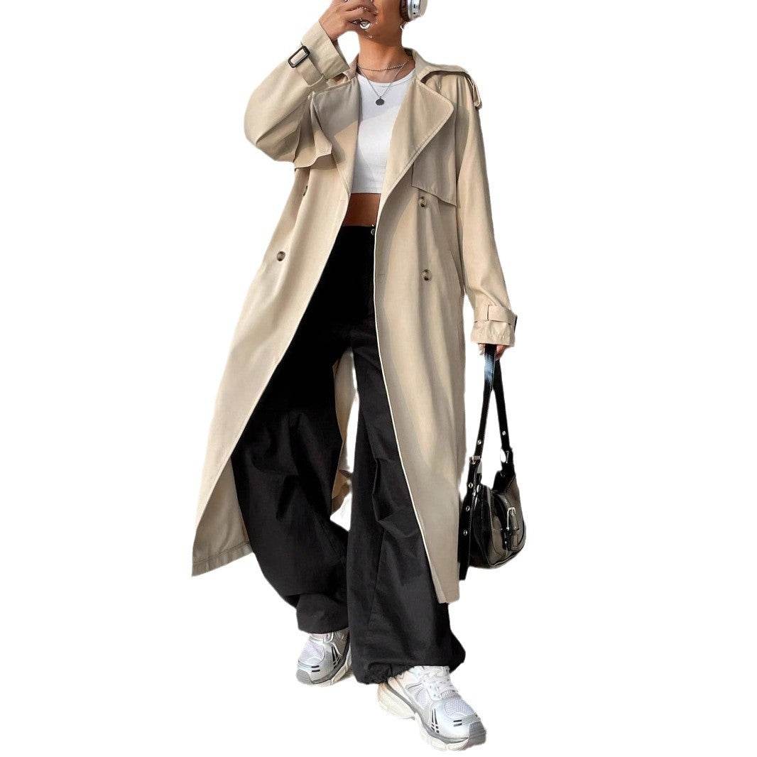 Elegant Khaki Trench Coat for Women - Stylish Casual Layering 2025 - Buy Center