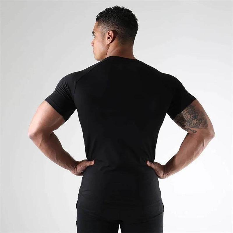 Slim Fit Short Sleeve Sports Shirt - High Elasticity & Breathable Design - Buy Center