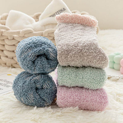 Cozy Thickened Thermal Coral Fleece Women's Socks - Stylish Mid-Tube Design - Buy Center