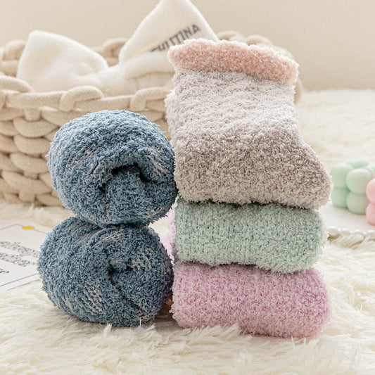 Cozy Thickened Thermal Coral Fleece Women's Socks - Stylish Mid-Tube Design - Buy Center