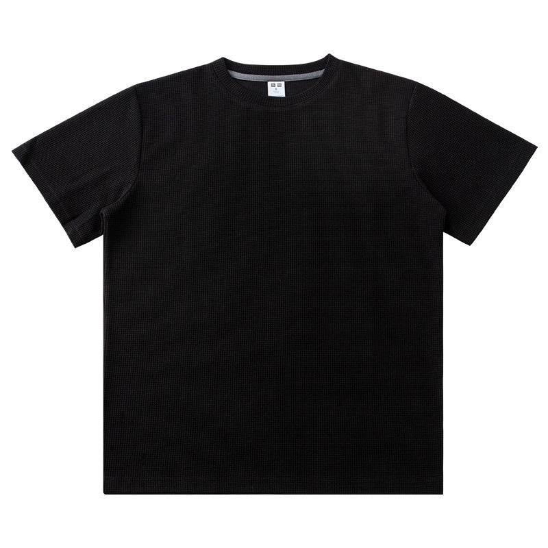 Men's Loose Fit Short-Sleeved T-Shirt - Mercerized Cotton, Solid Colors - Buy Center