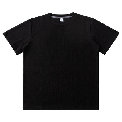 Men's Loose Fit Short-Sleeved T-Shirt - Mercerized Cotton, Solid Colors - Buy Center