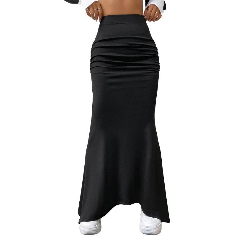 Buycenter Fishtail Skirt - Knitted Solid Color for Street Hipster Style - Buy Center