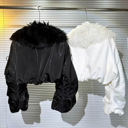 Chic Big Fur Collar Down Jacket - Stylish Women's Winter Coat 2025 - Buy Center
