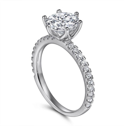 Buy Center Women's S925 Sterling Silver Ring - Zircon Inlaid Style - Buy Center