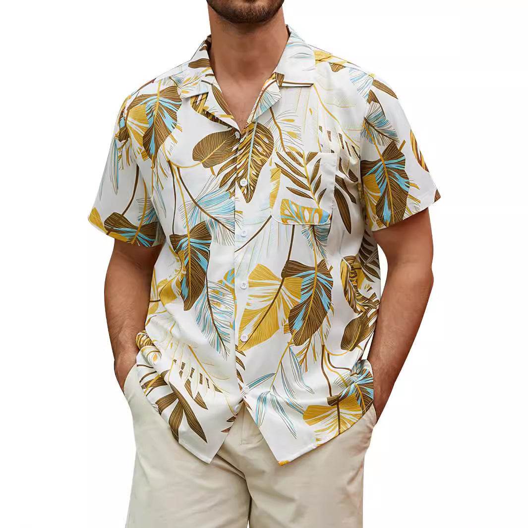 Vibrant Floral Men's Hawaiian Shirt - Personalized 3D Printed Style - Buy Center