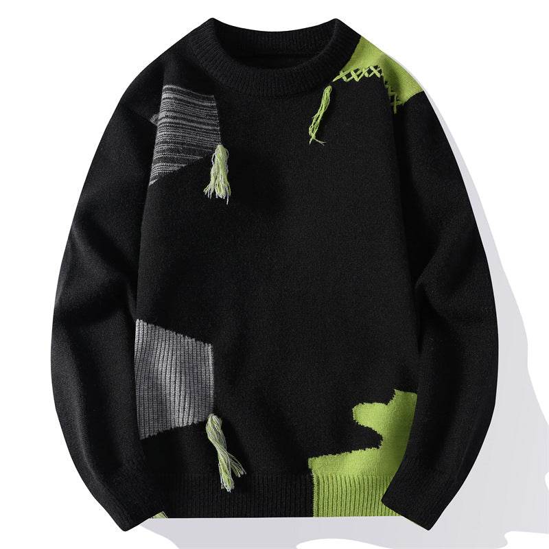 Trendy Korean-Style Men's Sweater - Thick Pullover in Classic Colors - Buy Center