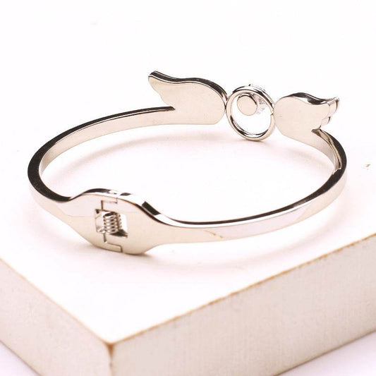 Buycenter Angel Titanium Steel Hollow Bracelet - Zircon Spring Opening - Buy Center