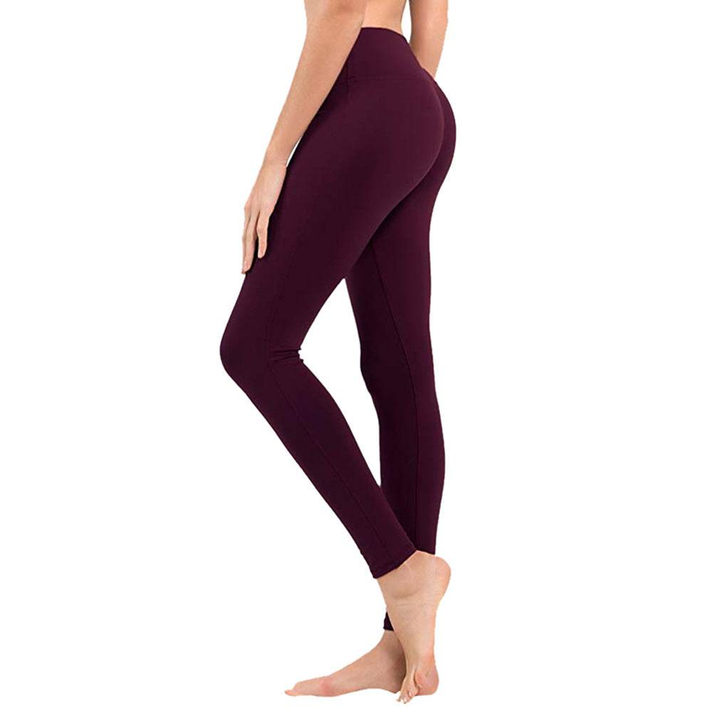 Solid Color High Waist Cropped Leggings - Stylish & Comfortable Fit - Buy Center