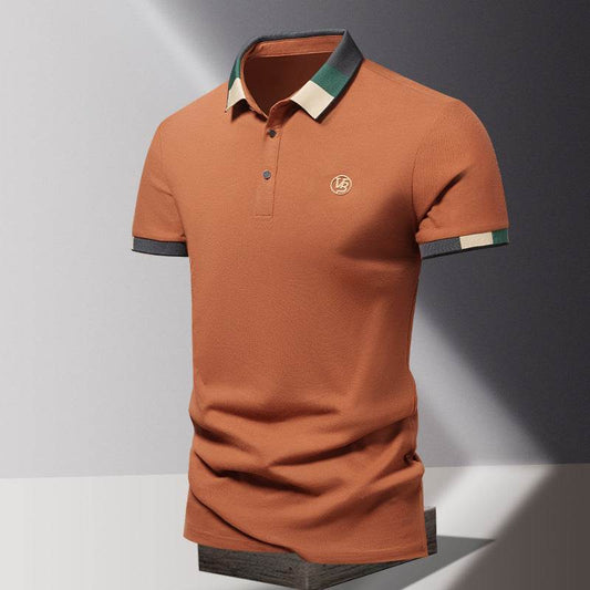 Men's Spring Short Sleeve Lapel Shirt - Stylish Stripes in Various Colors - Buy Center