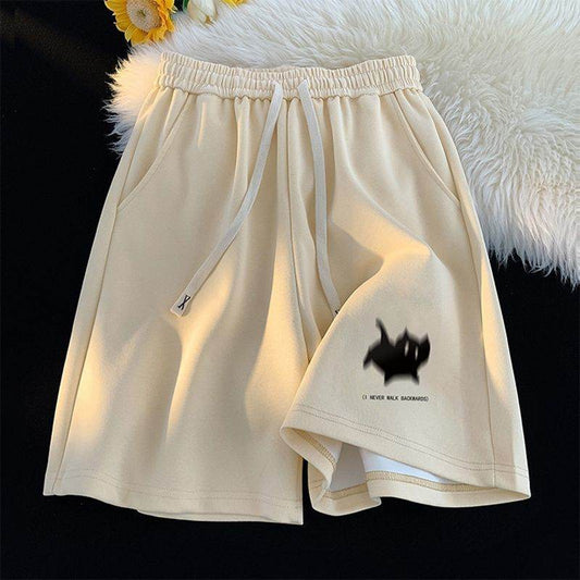 American Retro High Waist Sports Shorts - Trendy Bamboo Fiber Casual Pants - Buy Center