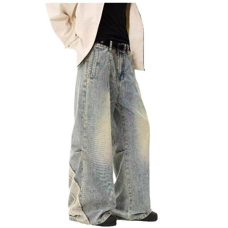 Retro Washed Distressed Wide Leg Jeans - Stylish Women's Denim 2025 - Buy Center
