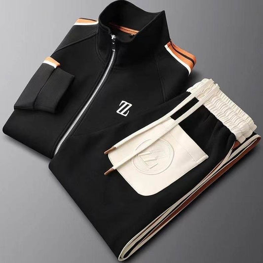 Men's Stand Collar Sportswear Suit - Stylish Coat & Trousers Set 2025 - Buy Center