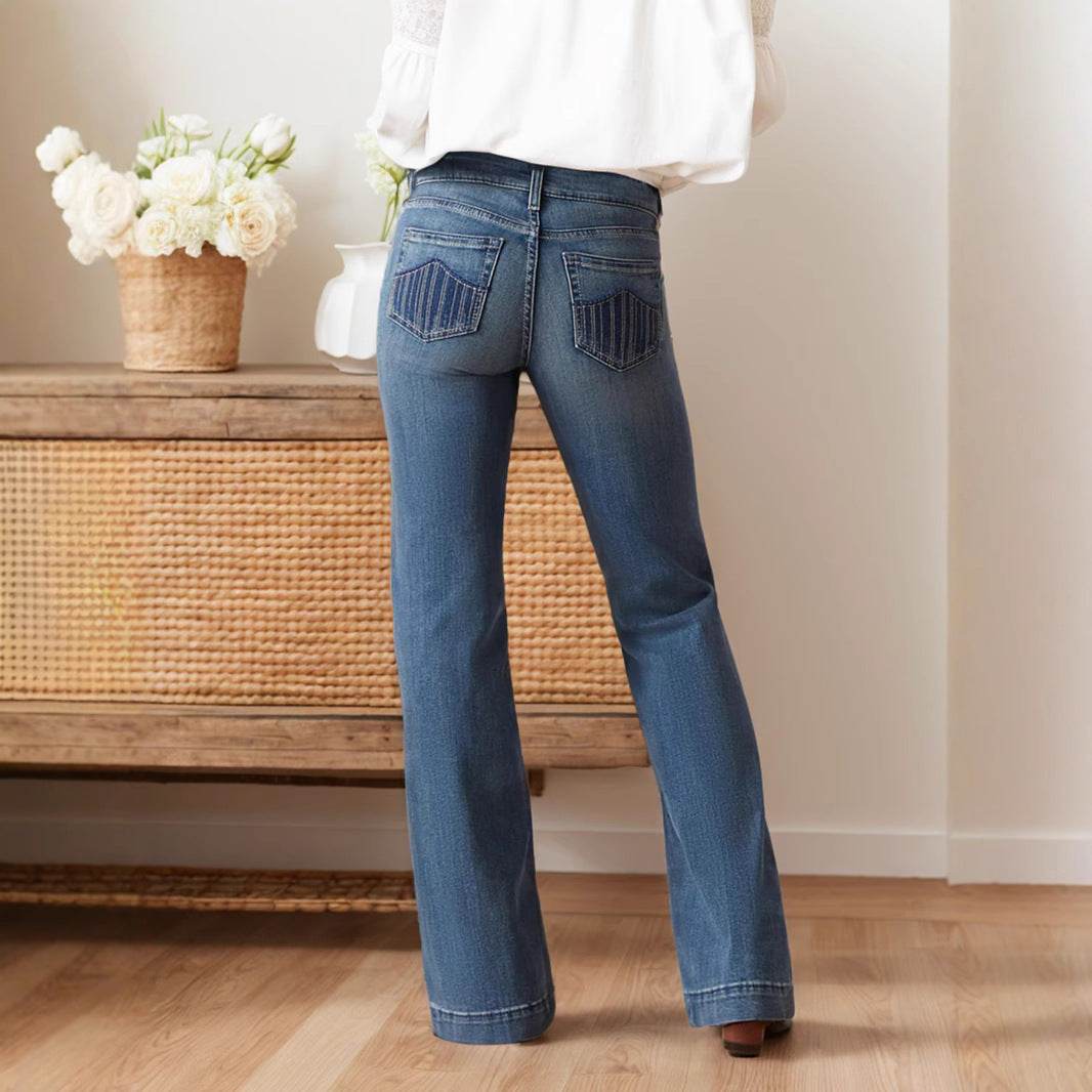 Women's American-Style Skinny Jeans - Slimming Navy Casual Pants 2025 - Buy Center