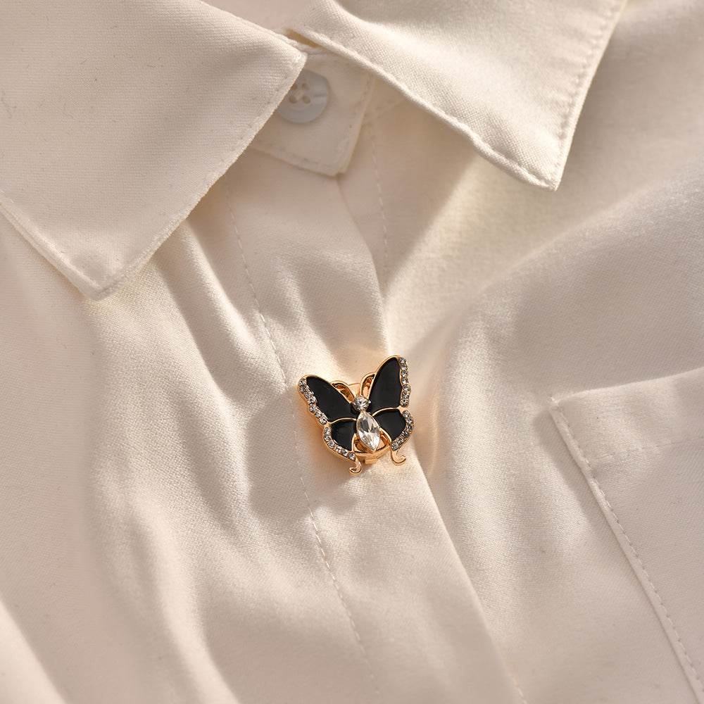 Elegant Women's Butterfly Rhinestone Cufflinks - Stylish 3D Design 2025 - Buy Center
