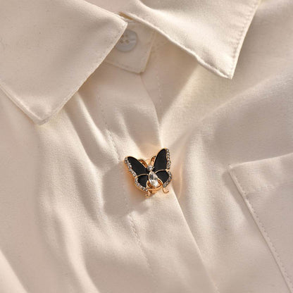 Elegant Women's Butterfly Rhinestone Cufflinks - Stylish 3D Design 2025 - Buy Center