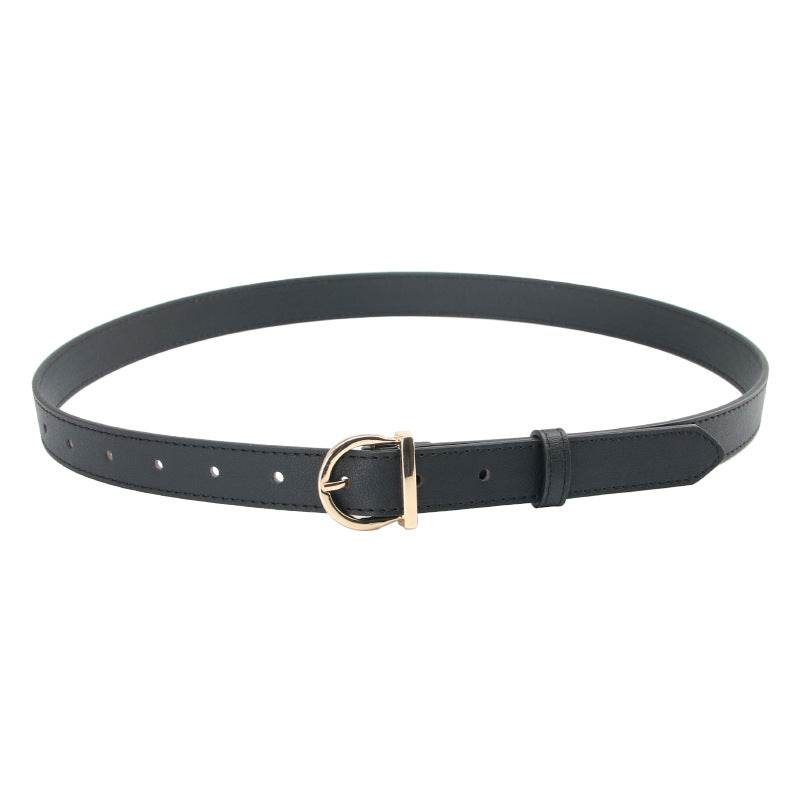 Stylish D-Type Alloy Pin Buckle Women's Belt - Versatile Fashion Accessory - Buy Center