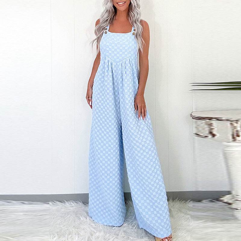 Women's Trendy Plaid Jumpsuit - Stylish Romper for Every Occasion - Buy Center