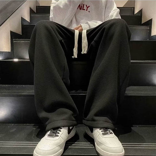 Men's Straight Loose Casual Pants - Comfortable Cropped Design in All Sizes - Buy Center