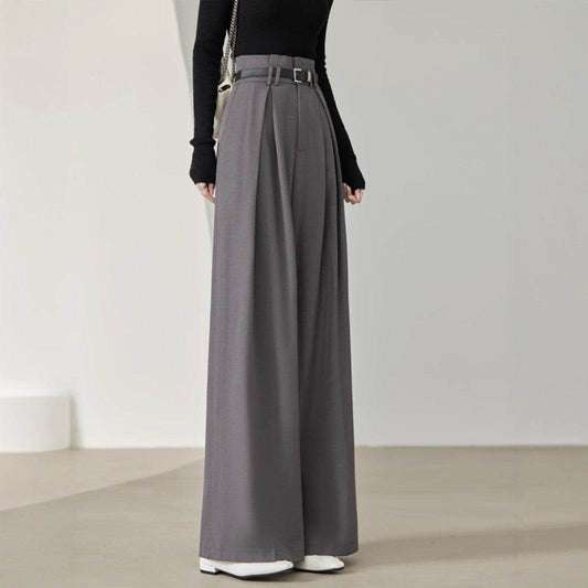 Women's High Waist Wide Leg Pants - Stylish Bud-Shaped Design for 2025 - Buy Center