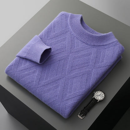 Buycenter Men's Woolen Sweater - Half Turtleneck, Casual Pullover, Winter Wear