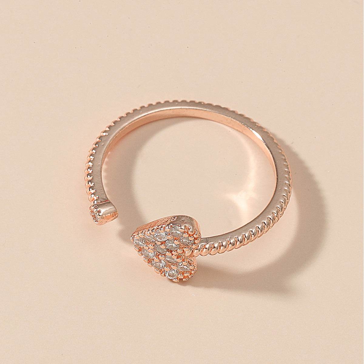Buy Center Heart-Shaped Ring - Stylish Japanese & Korean Design for Women - Buy Center