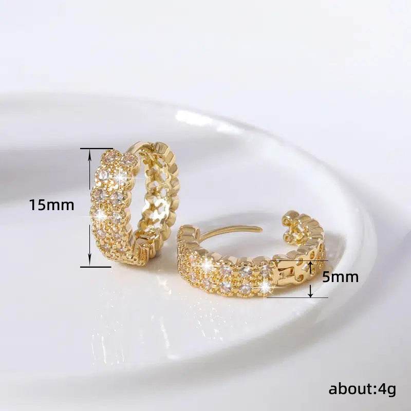 French Retro Gold Hot Earrings - Elegant Geometric Design for Women - Buy Center