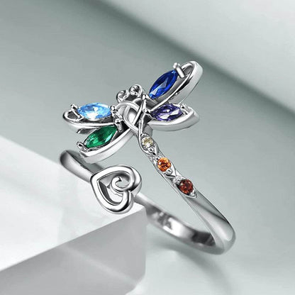 Buy Center Colorful Butterfly Ring - Stylish Zinc Alloy Design for Women - Buy Center