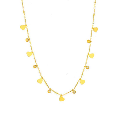 Elegant Stainless Steel Multi-heart Necklace - Gold Butterfly Design 2025 - Buy Center