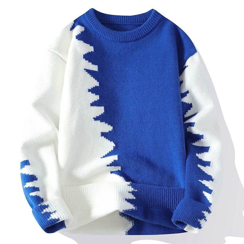 Fashion Round Neck Men's Sweater - Warm Rabbit Fur, 4 Stylish Colors - Buy Center