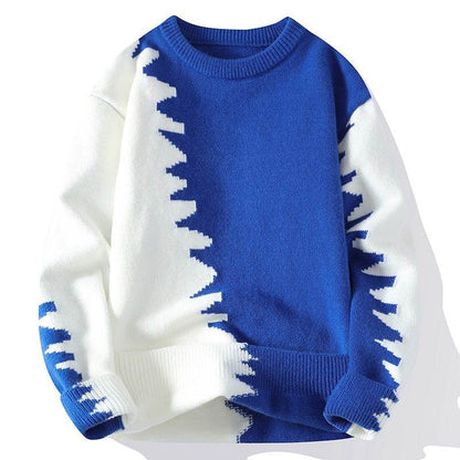 Fashion Round Neck Men's Sweater - Warm Rabbit Fur, 4 Stylish Colors - Buy Center