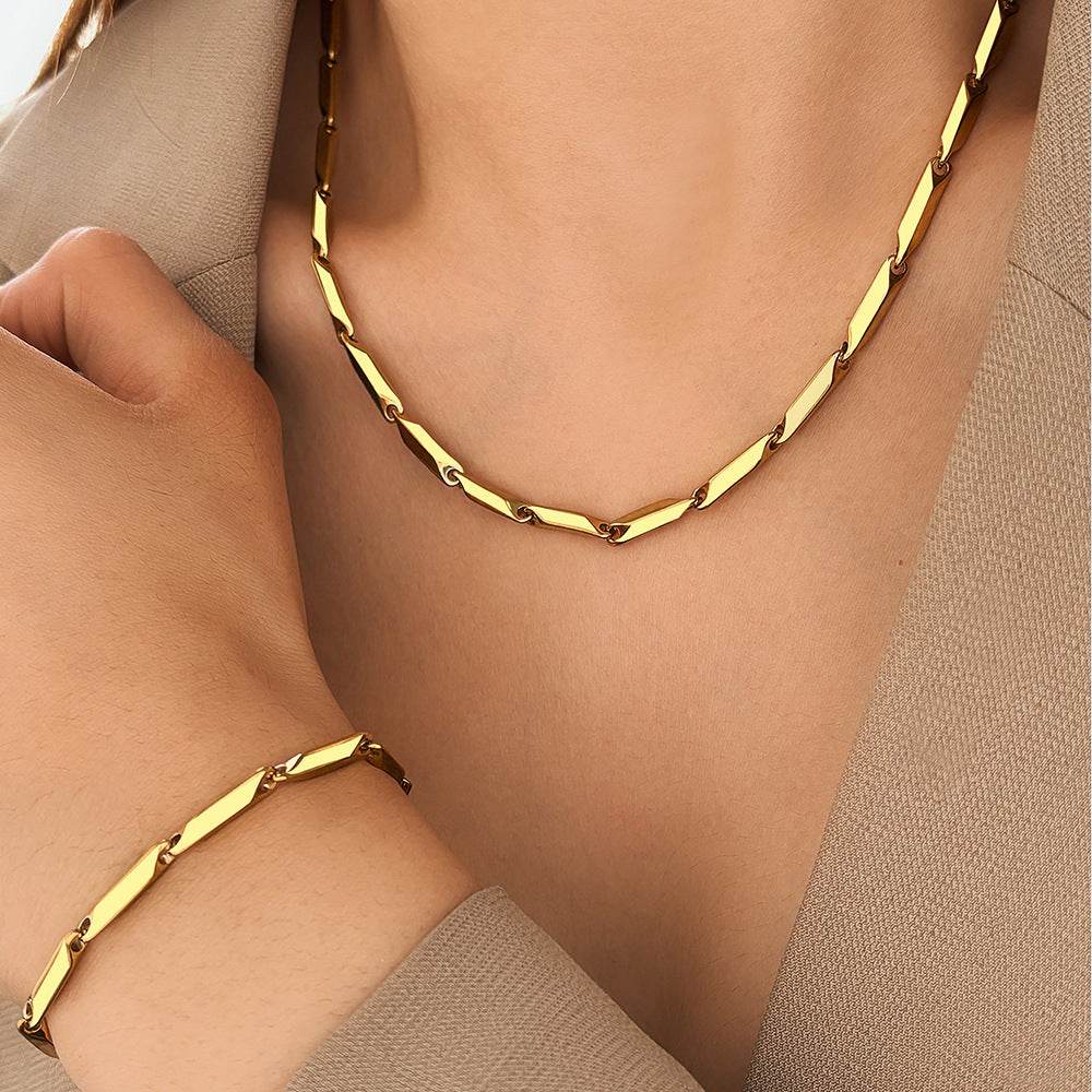 Niche Design Titanium Steel Melon Seeds Necklace - Durable Stylish Jewelry - Buy Center