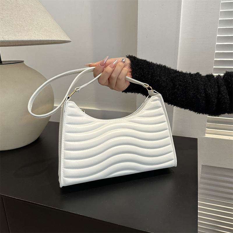 Buycenter Simple Textured Underarm Bag - Durable PU, Urban Chic Design - Buy Center