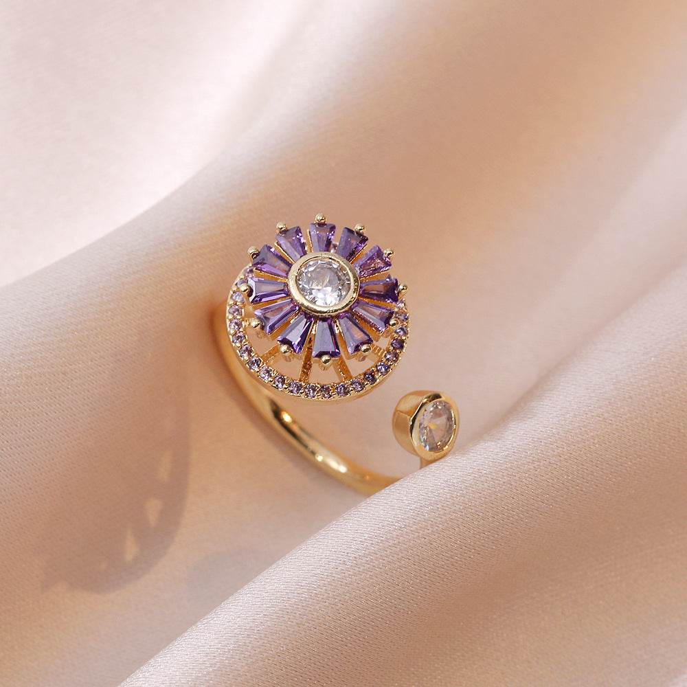 Buy Center Fully Jeweled Loving Heart Ring - Unique Temperamental Style - Buy Center
