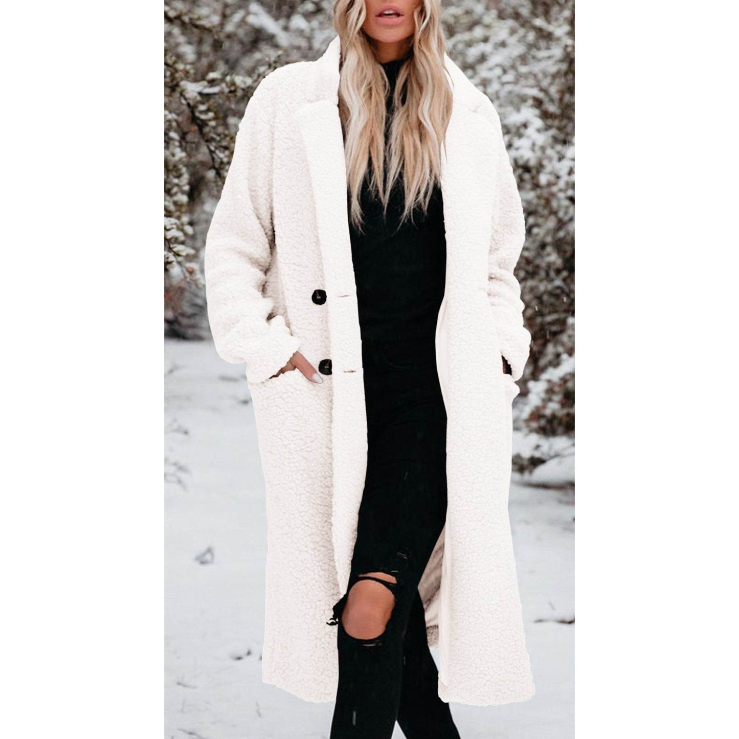 Women's Long-Sleeved Lapel Plush Top - Chic Warm Casual Style 2025 - Buy Center