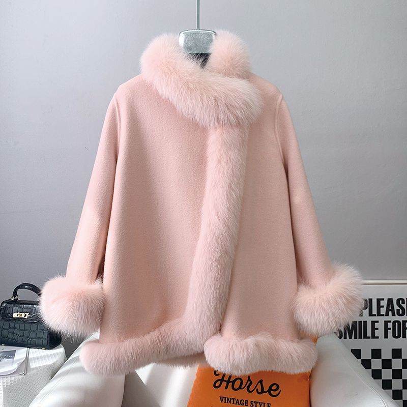 Socialite Cloak Women's Reversible Fur Jacket - Stylish Mid-Length Coat - Buy Center