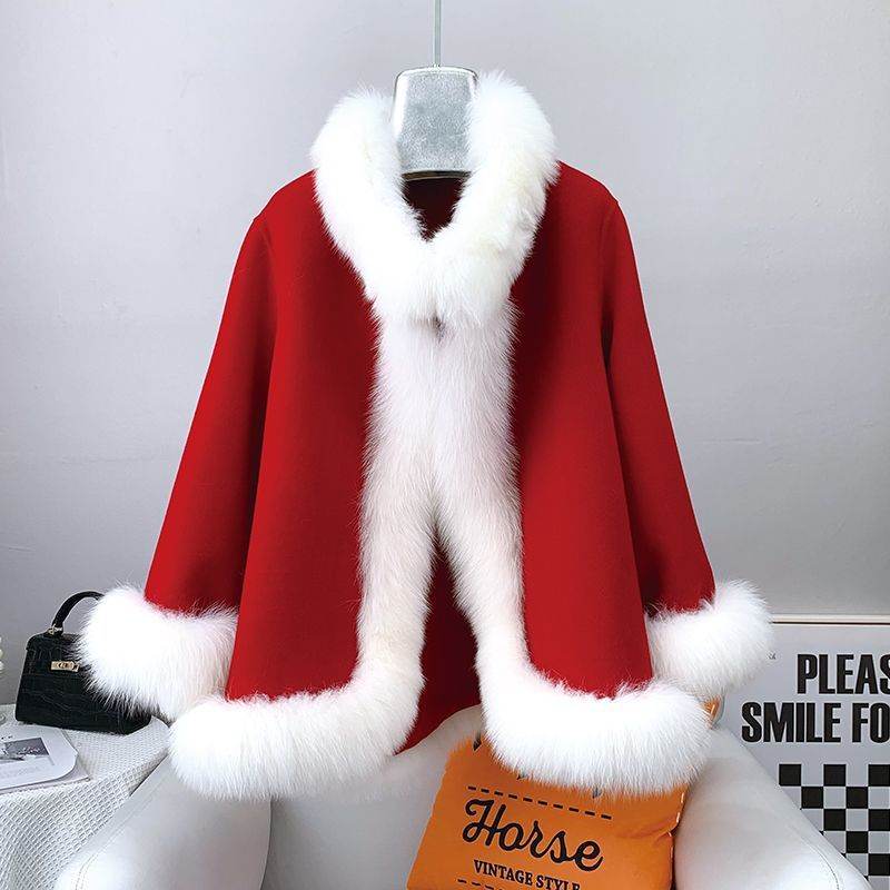 Socialite Cloak Women's Reversible Fur Jacket - Stylish Mid-Length Coat - Buy Center