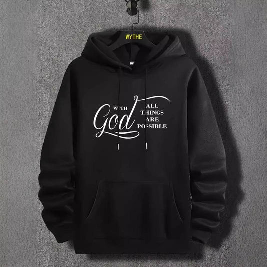 Buycenter Velvet Fall Winter Hoodie - Stylish Printed Pullover for Men - Buy Center