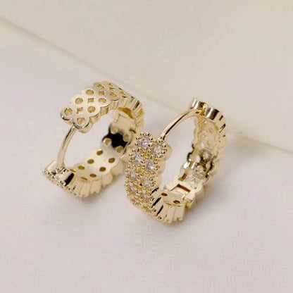 French Retro Gold Hot Earrings - Elegant Geometric Design for Women - Buy Center