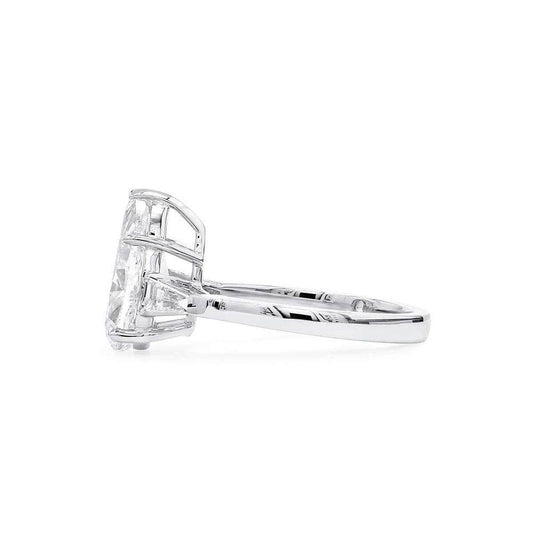 Buycenter S925 Sterling Silver Ring - Women's Elegant Platinum Plated Design - Buy Center