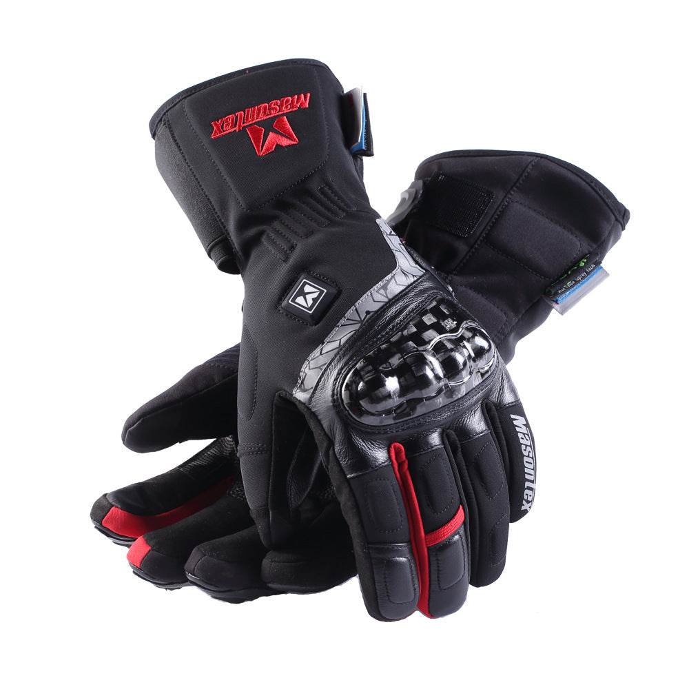 Unisex Electric Motorcycle Heating Gloves - Stylish Leather Design for All Sizes - Buy Center