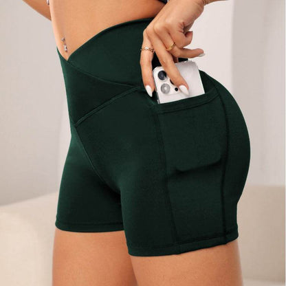 Buycenter Women's Sports Yoga Shorts - Elastic Polyester for Comfort - Buy Center