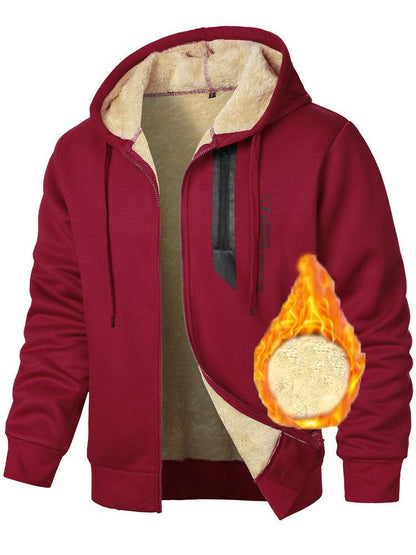 Men's Fleece-Lined Digital Printed Sweater - Stylish Autumn & Winter Essential - Buy Center