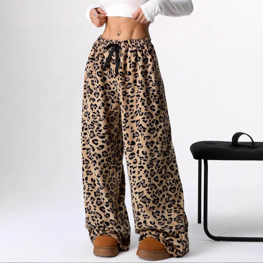 Trendy Leopard Print Wide Leg Pants - Chic Style for Every Occasion - Buy Center