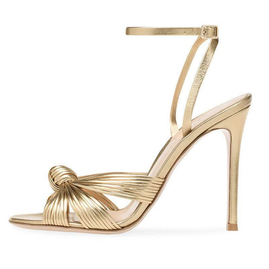 Buycenter Women's Plus Size Stiletto Heels - Trendy Light Gold PU - Buy Center
